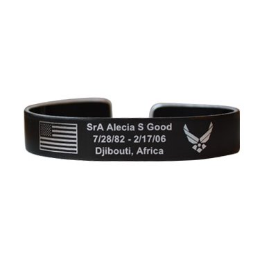 Sra Alecia S Good 7 Black Aluminum Bracelet Bracelets For America Sra Alecia S Good 7 Black Aluminum Bracelet