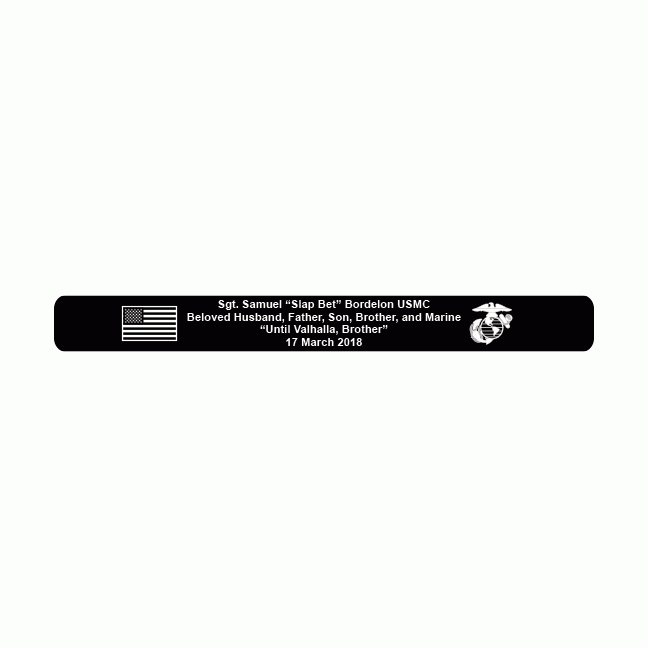 Order Black Lettering Stainless Steel Custom First Responder Bracelet at Memorial  Bracelets dot com