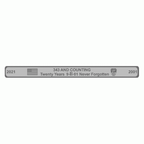 343 AND COUNTING - Twenty Years Bright Stainless Steel 7" Reg size