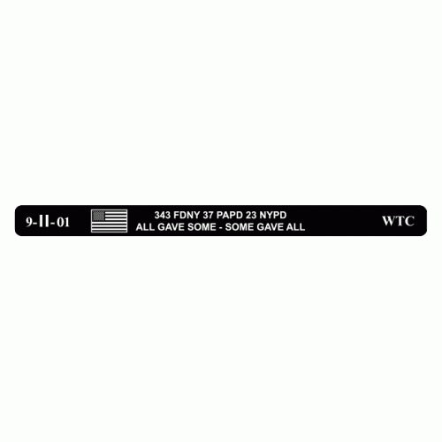 343 FDNY 37 PAPD 23 NYPD ALL GAVE SOME - SOME GAVE ALL Black Aluminum Memorial Bracelet