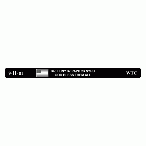 343 FDNY 37 PAPD 23 NYPD God Bless Them All Black Aluminum Memorial Bracelet