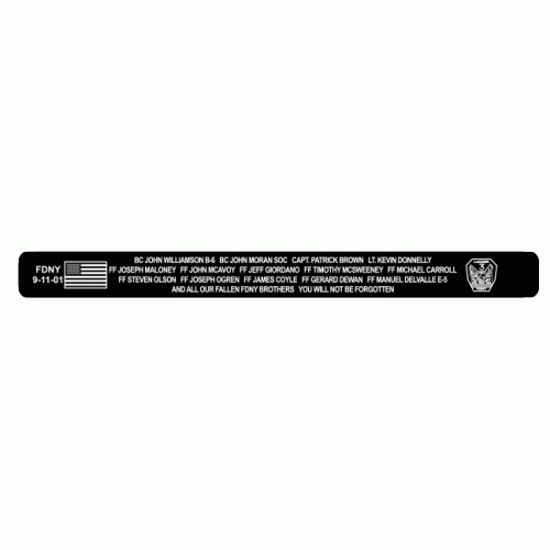 Ladder 3 FDNY Black Aluminum Memorial Bracelet