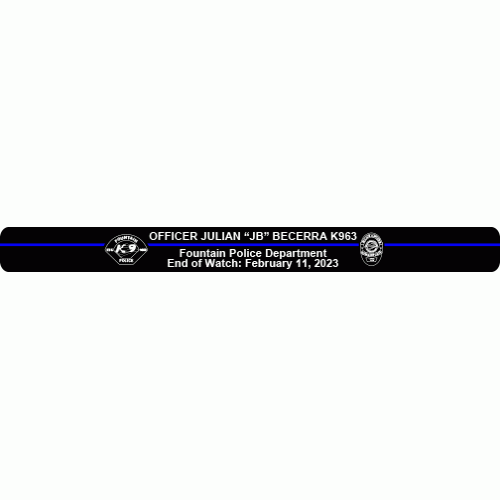 BECERRA, Officer Julian Bracelet Black Aluminum 7"