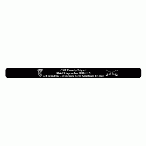 Bolyard, CSM Timothy  Blk Alum Bracelet Regular 7" Size - this is a pre-order to ship in March