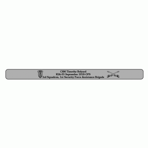 Bolyard, CSM Timothy  Stainless Steel (silver) Memorial Bracelet Regular 7" size