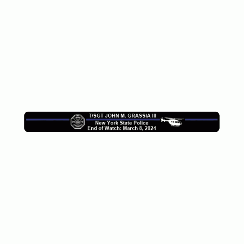 T/SGT JOHN GRASSIA III Memorial Bracelet Black Aluminum Sm 6"