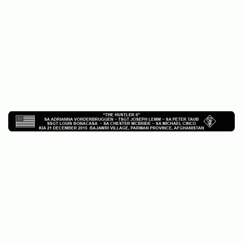 Hustler 6 Bracelet Black Aluminum 7" - Preorder to ship in April