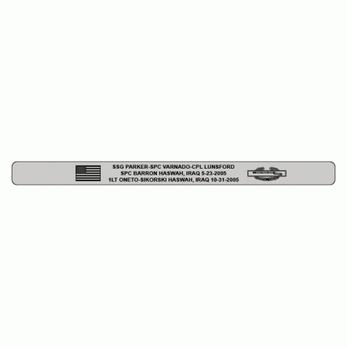 Parker Varnardo Lunsford Barron Oneto-Sikorski Memorial Bracelet Stainless Steel