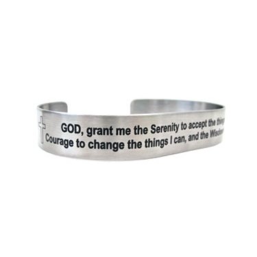 Serenity Prayer with Cross Stainless Steel 6"