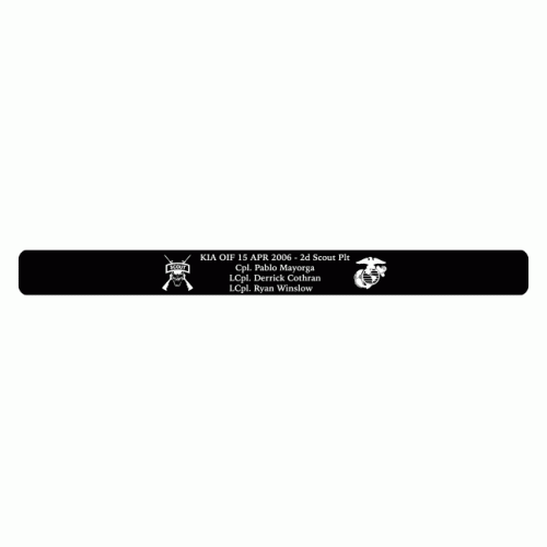 2d Scout Plt - Black Aluminum Bracelet - 7" Reg Size