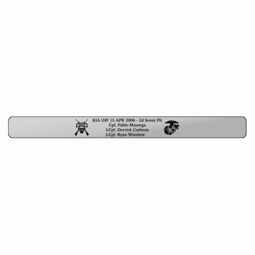 2d Scout Plt - Stainless Steel Bracelet 7" Reg Size