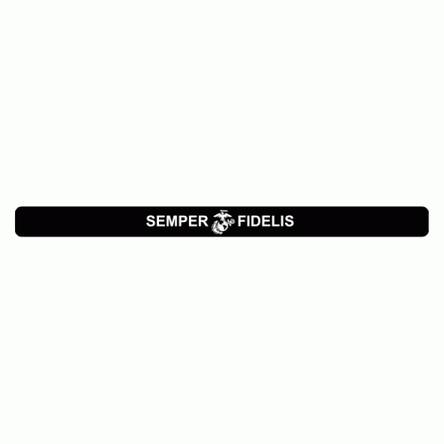 SEMPER FIDELIS Black Aluminum Bracelet