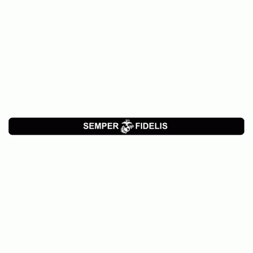 SEMPER FIDELIS Bracelet Black Aluminum 7"