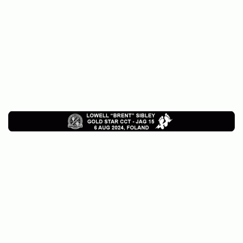 SIBLEY, LOWELL "BRENT" Black Aluminum 7" Bracelet
