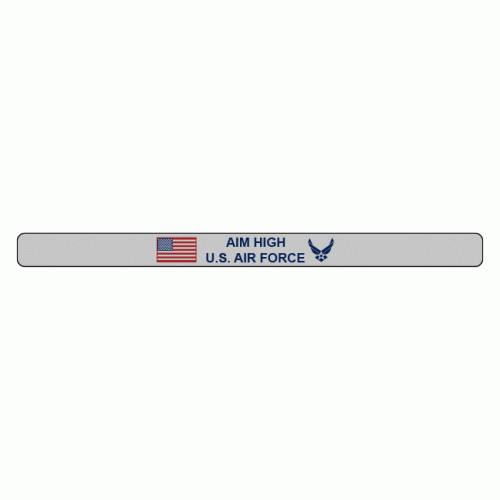 AIM High US Air Force Bracelet with colored Flag Stainless Steel 7"