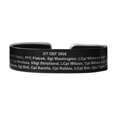 2/7 OEF 2008 Black Aluminum Bracelet - this is a pre-order to ship in early Oct
