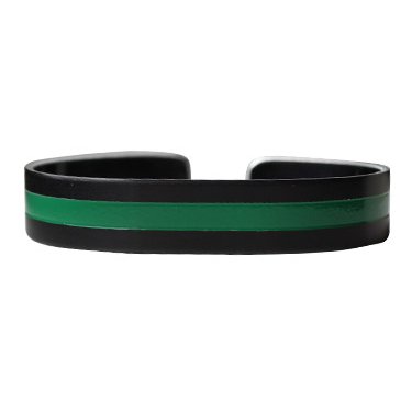 Green Line Bracelet Black Aluminum 7"