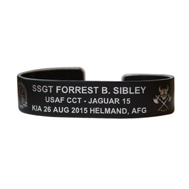 SIBLEY, SSGT FORREST  Bracelet Black Aluminum 7"