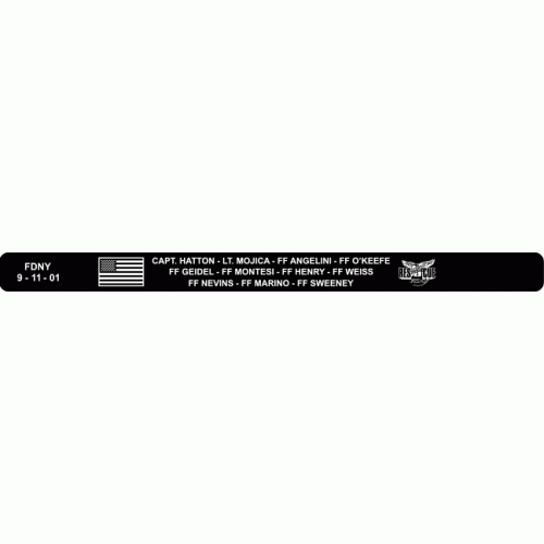 Rescue 1 FDNY Bracelet Black Aluminum 7"