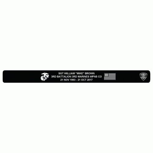 BROWN, SGT WILLIAM "MIKE" Memorial Bracelet - this is a pre-order to ship in March