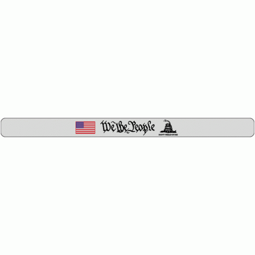 We The People Bracelet Stainless Steel w/ colored flag 6"