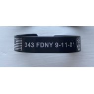 343 FDNY 9-11-01 Black Aluminum 6"