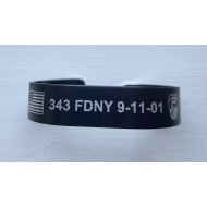 343 FDNY 9-11-01 Black Aluminum 7"