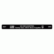 343 AND COUNTING - Twenty Years Bracelet Black Aluminum 6"