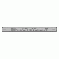 343 AND COUNTING - Twenty Years Bright Stainless Steel 7" Reg size