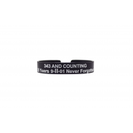 343 AND COUNTING - Twenty Five Years Black Aluminum Memorial Bracelet