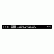 343 FDNY 37 PAPD 23 NYPD ALL GAVE SOME - SOME GAVE ALL Black Aluminum Memorial Bracelet