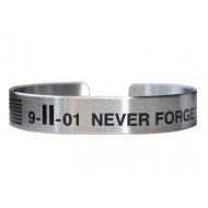 Stainless Steel 9-11-01 Never Forget 7" Regular size
