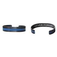 Blue Line on Black Aluminum with Never Forget 6" Small Size - this is a preorder