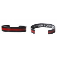 Red Line Bracelet Black Aluminum 6" Small Size