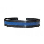 7" Blue Line on Regular Black Aluminum