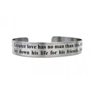 John 15:13 Greater love has no man... Stainless Steel 7"