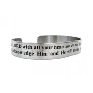 Proverbs 3:5-6 Trust in the Lord with all your heart...Stainless Steel 7"