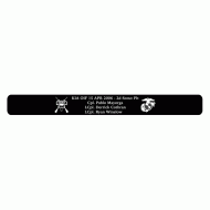 2d Scout Plt - Black Aluminum Bracelet - 6"Small Size - this is a preorder to ship in March