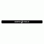 SEMPER FIDELIS Bracelet Black Aluminum 7"