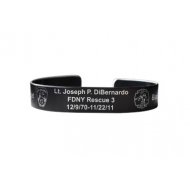 DiBernardo, Lt. Joseph Bracelet  Black Aluminum 6" Small Size