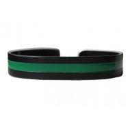 Green Line Bracelet Black Aluminum 7"