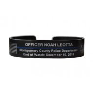 Leotta, Officer Noah Bracelet Black Aluminum 7"