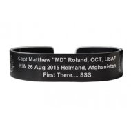 Roland, Capt Matthew "MD" Bracelet Black Aluminum 7"