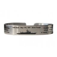 USS Stark 7" Regular Size Stainless Steel Bracelet