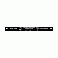 DiBernardo, Lt. Joseph Flat Helmet Plate Black Aluminum